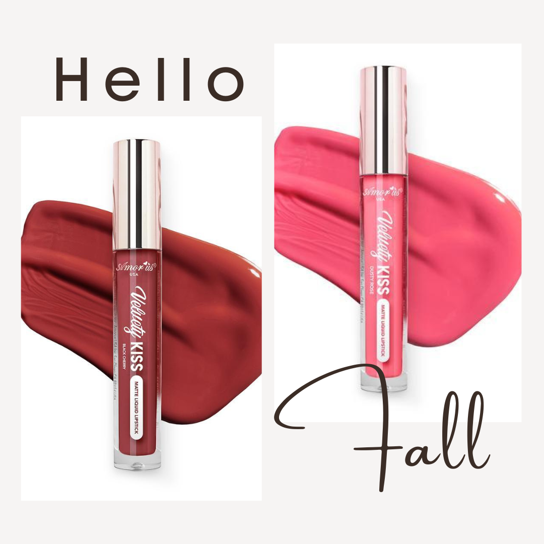 Fall Lip Combo: Black Cherry & Dusty Rose | Velvety Kiss Matte Liquid Lipstick