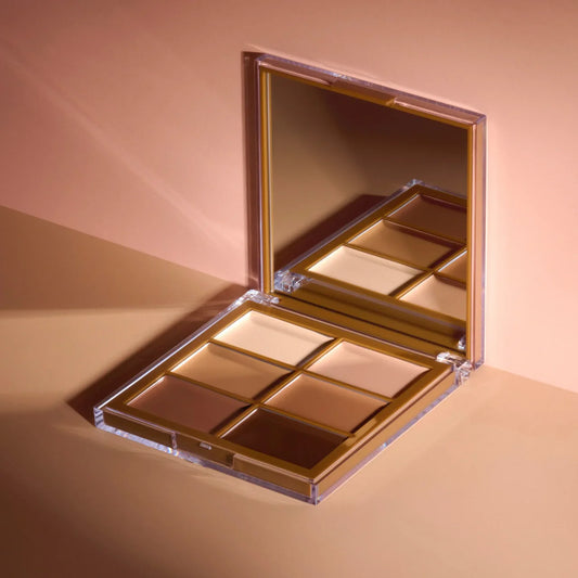 Bronze Snatchural cream contour palette open showing six shades