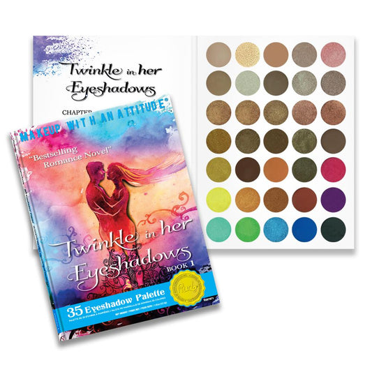 Twinkle and Her Eyeshadow Palette with 35 neutral and glitter shades
